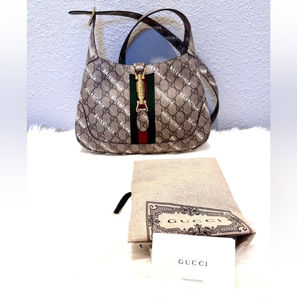 A 267 - 💯% authentic Gucci X Balenciaga The Hecker Project Small Jackie 1961 bag - Picture 1 of 13